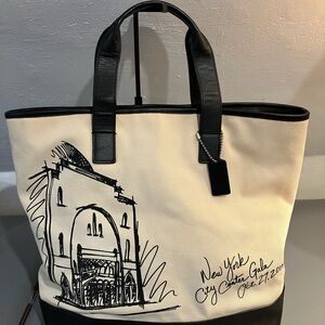 Coach Tote Bag with Graphic Limited Edition New York City Center Gala Bag